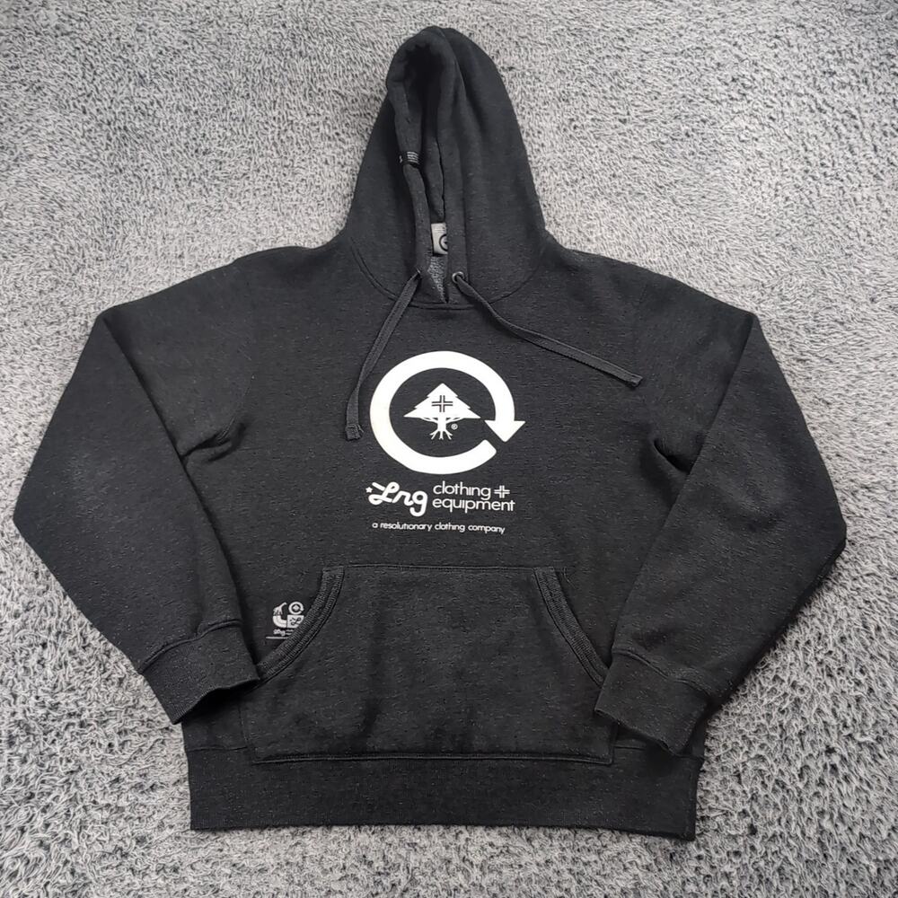 LRG Lifted Research Group Sweatshirt Men Small Gray Graphic Pullover Hoodie